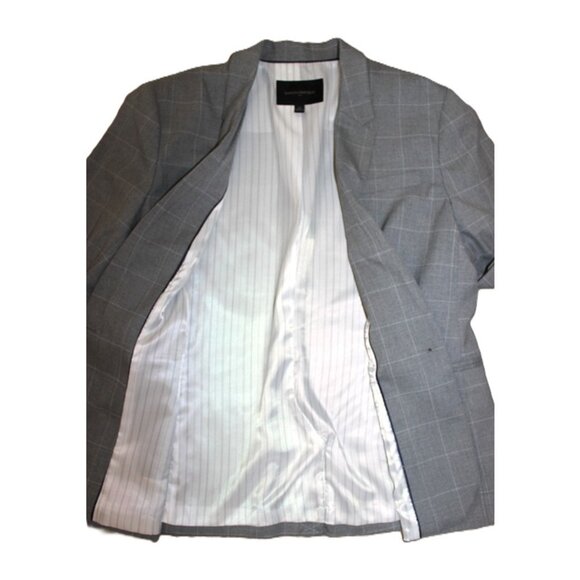 BANANA REPUBLIC *Like New* 2-Piece Tailored Pant Suit in Gray Geometric (Large) - Picture 13 of 14